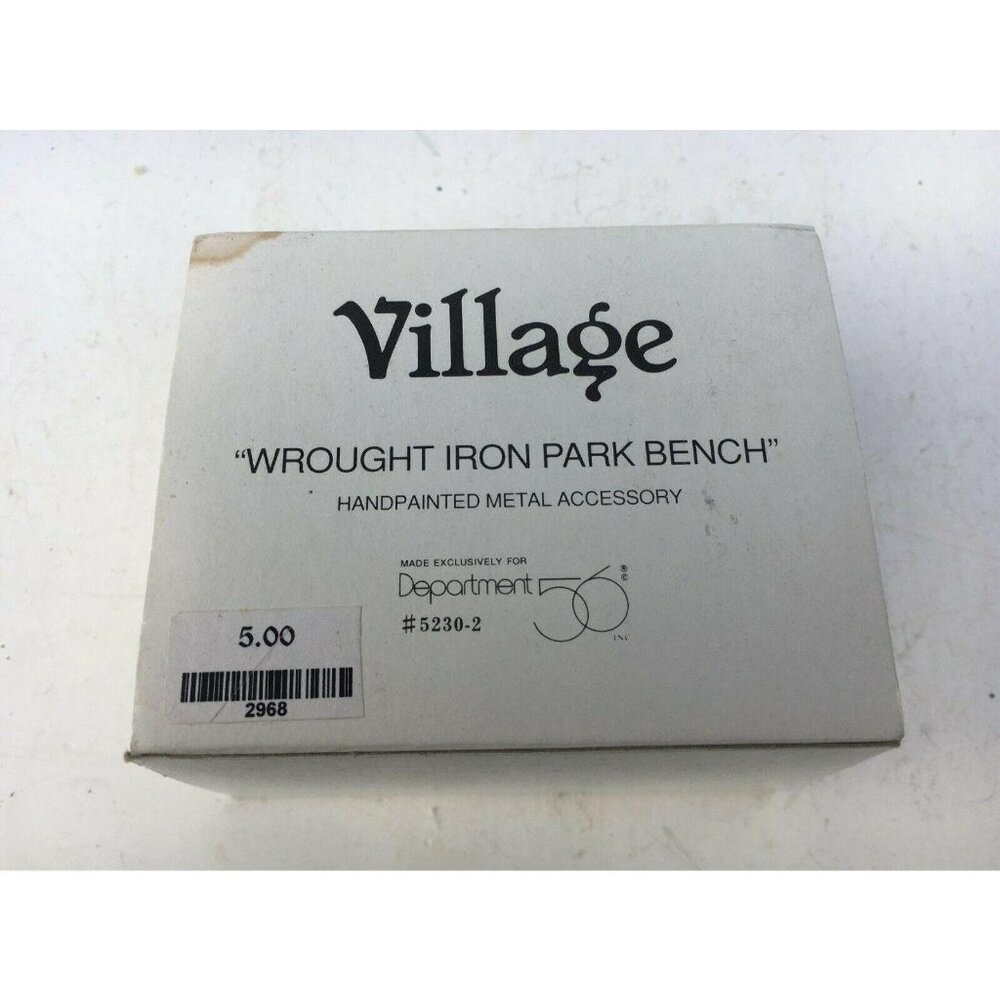 Dept 56 Wrought Iron Park Bench General Christmas Village Accessory - 1993 - Picture 7 of 7